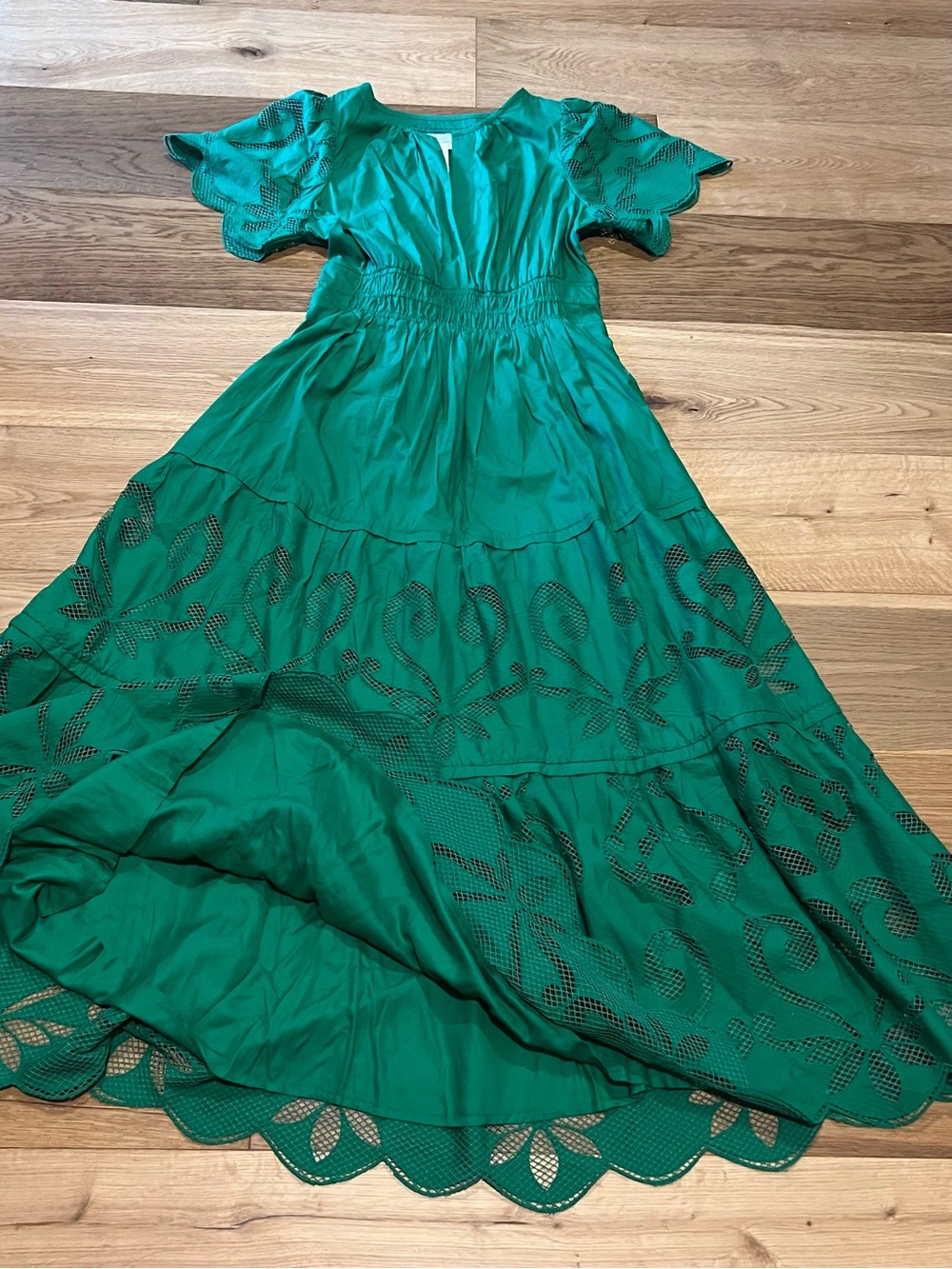 Anthropologie Somerset Cutwork Tiered Maxi Dress - Picture 7 of 13